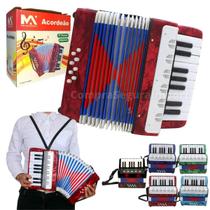 Acordeon Sanfona Gaita Infantil 8 Baixos 17 Teclas Brinquedo