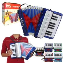 Acordeon Sanfona Gaita Infantil 8 Baixos 17 Teclas Brinquedo