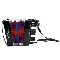 Acordeon Sanfona infantil 17 Teclas E 8 Baixos- Preta