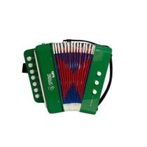 Acordeon sanfona spring spk-73v infantil verde