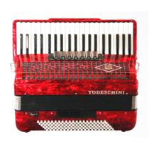 Acordeon Todeschini 120 Baixos 41 Teclas YW827 Vermelho C/Bag