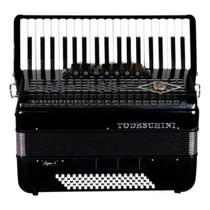 Acordeon Todeschini 80 Baixos 37 Teclas YW870 Preto Com Bag