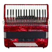 Acordeon todeschini yw870 37 teclas e 80 baixos red c/ bag