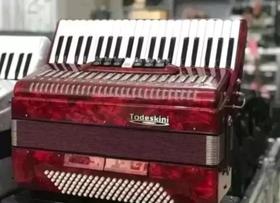 Acordeon Todeskini 120 Baixo Vermelho - TODESCHINI