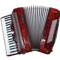 Acordeon Todeskini 80 Baixos Vermelho