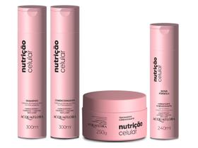 Acquaflora - Kit Nutrição Celular - Sh + Cond + Masc + Hidr
