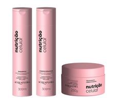 Acquaflora - Kit Nutrição Celular - Sh + Cond + Masc Acquaflora - Kit Nutrição Celular - Sh + Cond + Masc