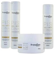 Acquaflora Kit Tratamento Sol Mar E Piscina 4 Produtos