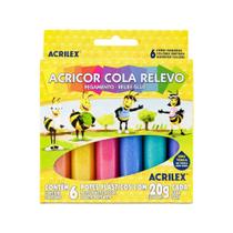 Acricor Cola Relevo Acrilex 6 cores Acricor Cola Relevo Acrilex 6 cores