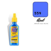 Acricor Cola Relevo Azul (Metallic)20g Acricor Cola Relevo Azul (Metallic)20g