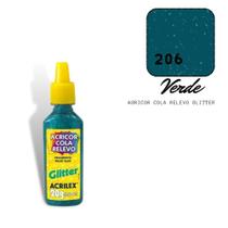Acricor Cola Relevo Verde (Glitter)20g