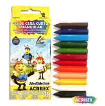 Acrilex Giz de Cera Curto Triangular C/ 12 cores Acrilex Giz de Cera Curto Triangular C/ 12 cores