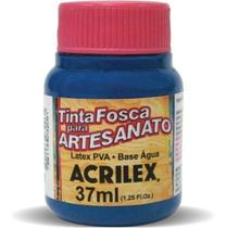 Acrilex - Tinta Fosca PVA - 37ml - AZUL SECO Para Artesanato