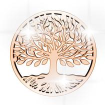 Acrílico Decorativo Espelhado Árvore Da Vida Bronze