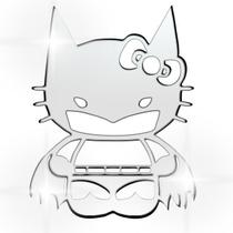 Acrílico Decorativo Espelhado Hello Kitty + Batman Bronze