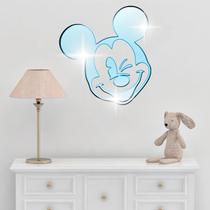 Acrílico Decorativo Espelhado Mickey Mouse Azul