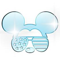 Acrílico Decorativo Espelhado Mickey Mouse De Óculos ul
