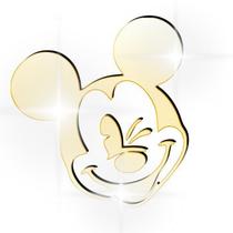 Acrílico Decorativo Espelhado Mickey Mouse Dourado