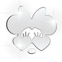 Acrílico Decorativo Espelhado Minnie Mouse Prata
