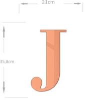 Acrílico Espelhado Decorativo Alfabeto Letra J Bronze - Papel De Parede Decore