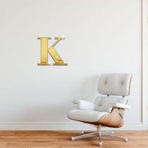Acrílico Espelhado Decorativo Alfabeto Letra K Dourado