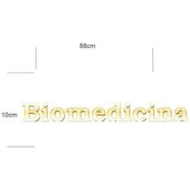 Acrílico Espelhado Decorativo Profissão Biomedicina Dourado