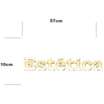 Acrílico Espelhado Decorativo Profissão Estética Dourado