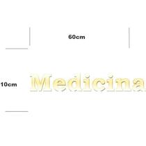 Acrílico Espelhado Decorativo Profissão Medicina Dourado