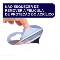 Acrílico Espelhado Sinalização De Banheiro Oval Vermelho