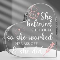 Acrílico Heart Nurse Paperweight Yulejo 15x15x1.4cm Acrílico Heart Nurse Paperweight Yulejo 15x15x1.4cm