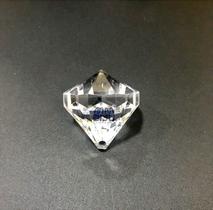 Acrílico modelo diamante grande - ref 01 - cor cristal - c/500gr - MM Biju