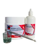 Acrilico Para Conserto Carcaca De Notebook 250 Gr + 100 Ml + Kit Inox