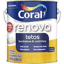 Acrílico renova tetos banheiros e cozinhas branco 3,6l coral