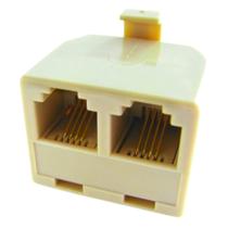 ACT1-2 Acoplador Telefônico(DIVISOR) 1Entrada 2 Saídas -6P4C 10Pçs