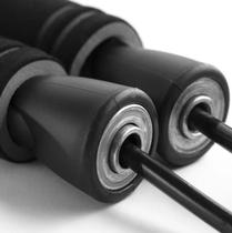 Acte Sports Corda de Pular Pro em PVC, com Manoplas em Espuma, 2,75 Metros de Comprimento, Ajustável, Preta