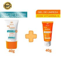 Actine hidratante vegano Aquaforce 40 gr para pele oleosa e sabonete em gel 40gr