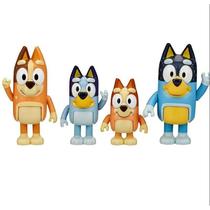 Action Figure Bluey & Family Bingo Toys 4 Pcs Pack Set Collection Toys Kids Gift