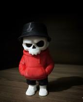 Action Figure Boneco Skull Urbano Coleção Ghost Fantasma Estiloso Edição Colecionador Design premium perfeito para vitrines, mesas e estantes 15 cm