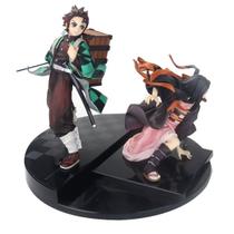 Action figure demon slayer: kimetsu no yaiba - nezuko kamado e tanjiro kamado - precious g.e.m series ref.:831157