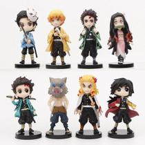 Action Figure Kit 8 Peças Demon Slayer Kimetsu No Yaiba - Krypton Action