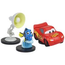 Action figure pixar - relampago mcqueen, lampada pixar e dory - colecao personagens da pixar