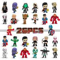 Action Figures DLOCVN Mini Superhero Toys 26 unidades para crianças