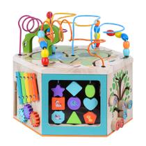 Activity Cube Teamson Kids Preschool Play Lab 7 em 1 Natural