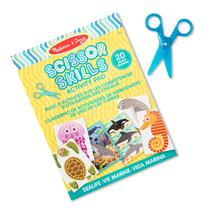 Activity Pad Melissa & Doug Sea Life com tesoura segura para crianças