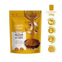 Açucar coco 101% Natural Não Refinado 200g Santo Óleo