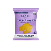 Açúcar Cristal Colorido para Confeitaria Fina 80g cada Iceberg