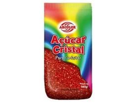 Açúcar Cristal Vermelho Para Confeitar 500g - Arcolor