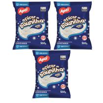 Açúcar de Baunilha Kit 3 Pacotes 500g Cada Apti