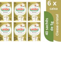 Açúcar Granulado União Premium 200g com 40 sachês kit 2, 4,6 ou 8 caixas
