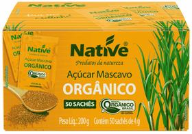 Açúcar Mascavo Orgânico 50 saches NATIVE 200g Açúcar Mascavo Orgânico 50 saches NATIVE 200g